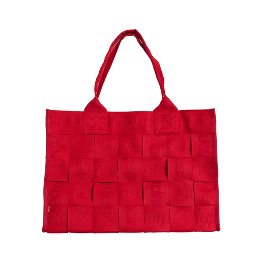 Supreme Woven Large Tote Bag Red