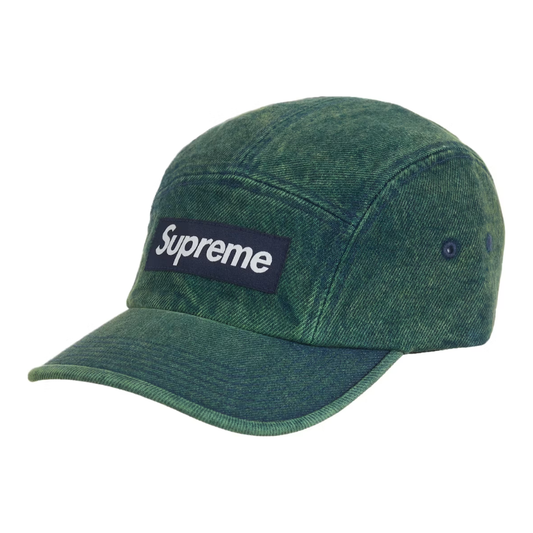 Supreme Denim Camp Cap (SS23) Overdyed Green