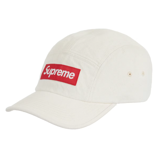 Supreme Fat Tip Jacquard Denim Camp Cap Black - SS22 - US