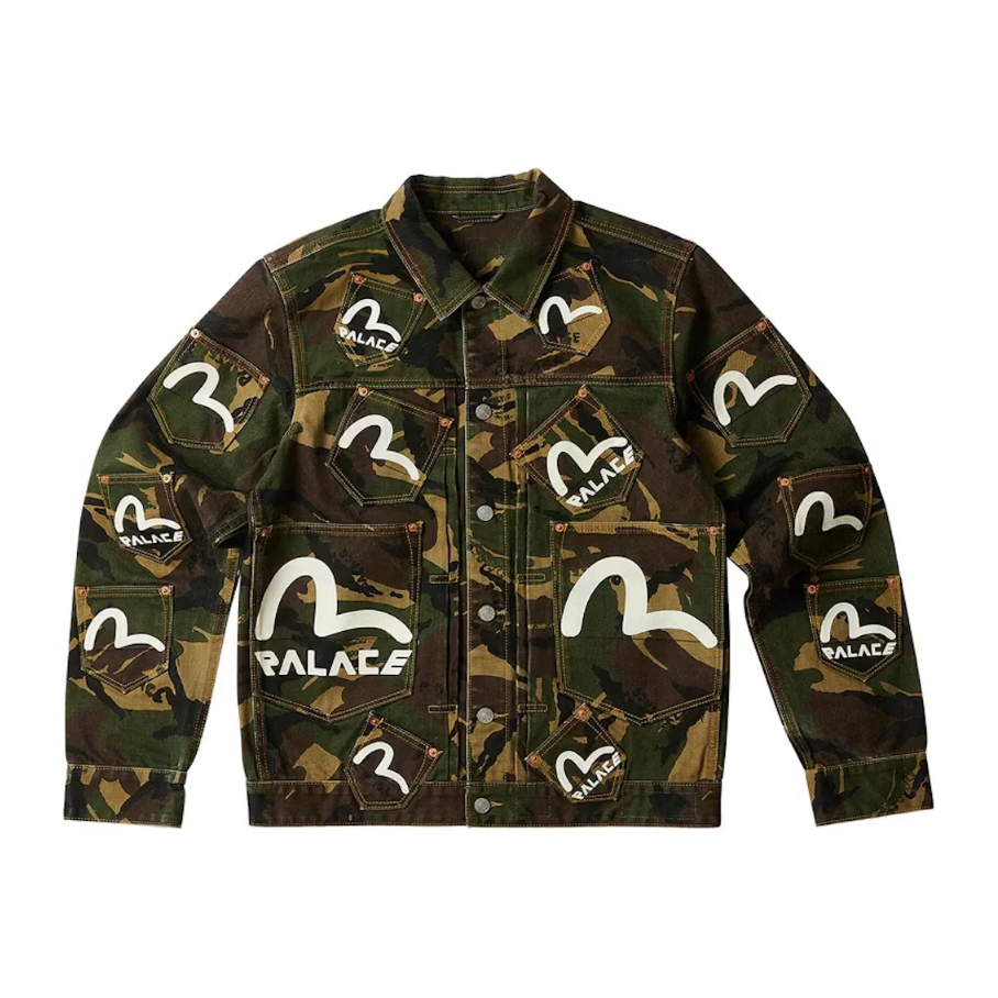 Palace x Evisu Type One Denim Jacket Camo