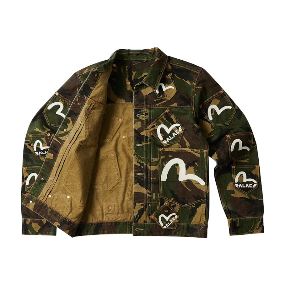 Palace x Evisu Type One Denim Jacket Camo