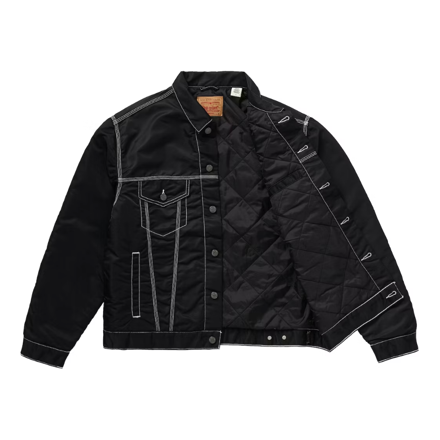 Supreme Levi's Nylon Trucker Jacket Black