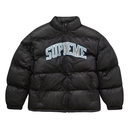 Supreme Mesh Jersey Puffer Jacket Black