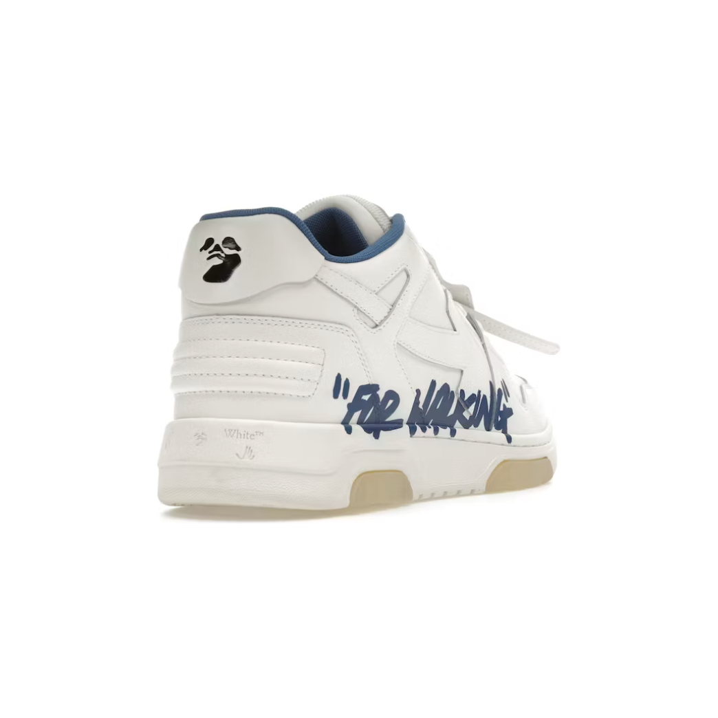 OFF-WHITE Out Of Office "OOO" Low Tops For Walking White White Dark Blue SS22