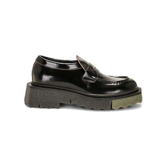 Off-White Virgil Abloh Women's Black Calf Sponge Loafer