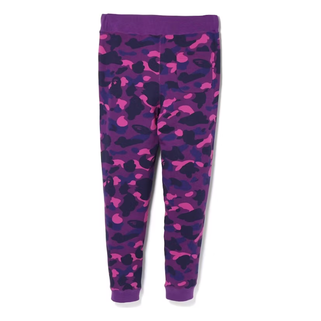 BAPE Color Camo Tiger Slim Sweat Pants Purple