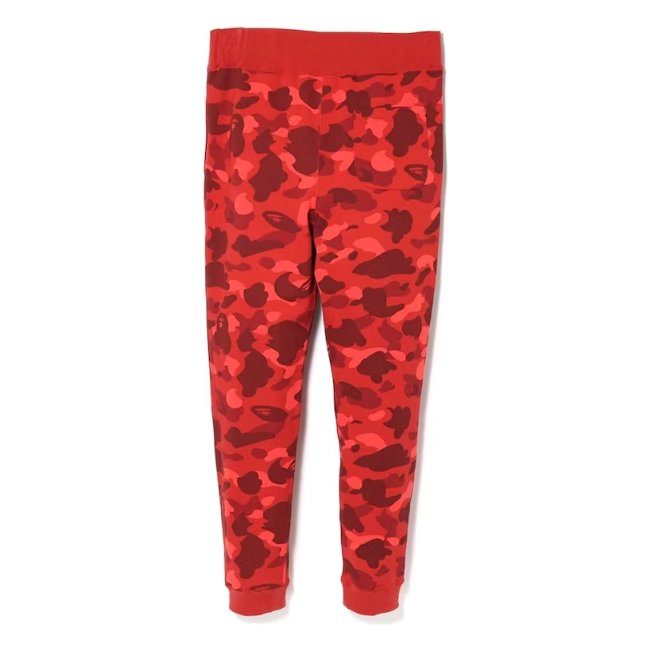 BAPE Color Camo Tiger Slim Sweat Pants Red