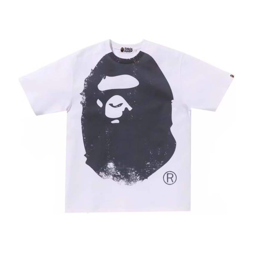 BAPE Overprinted Ape Head White Tee