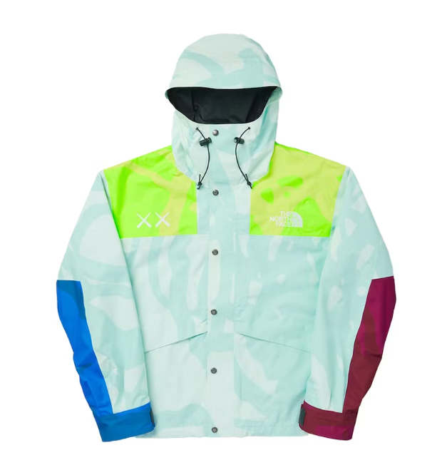 KAWS x The North Face Retro 1986 Mountain Jacket Ice Blue 86 Print (PRE OWNED)