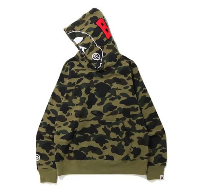 BAPE 1St Camo 2Nd Ape Pullover Hoodie Green