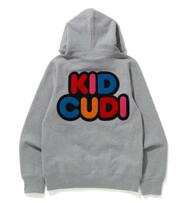 BAPE x Kid Cudi Baby Milo Pullover Hoodie Gray