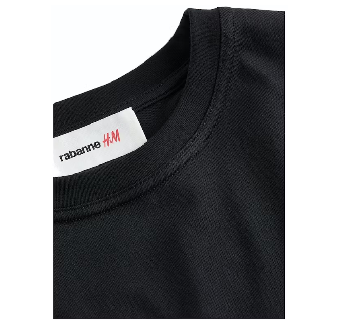 Rabanne H&M Appliqued T-Shirt Black