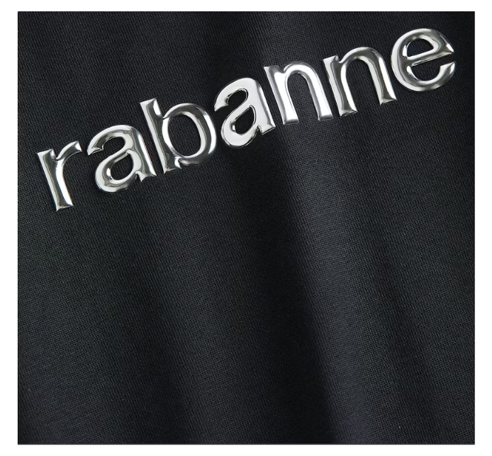 Rabanne H&M Appliqued T-Shirt Black