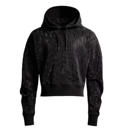 Mugler H&M Rhinestone-Embellished Hoodie Black