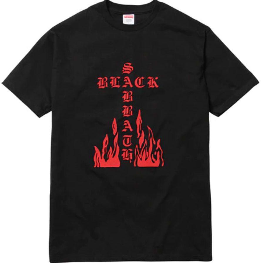 Supreme Black Sabbath Cross Tee Black