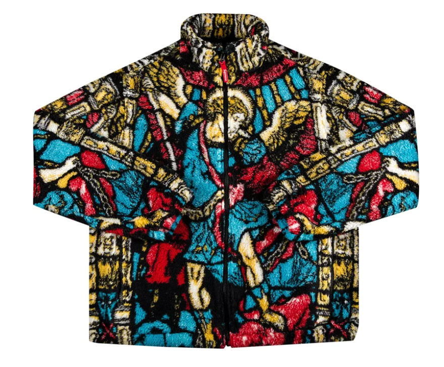 Supreme Saint Michael Fleece Jacket White