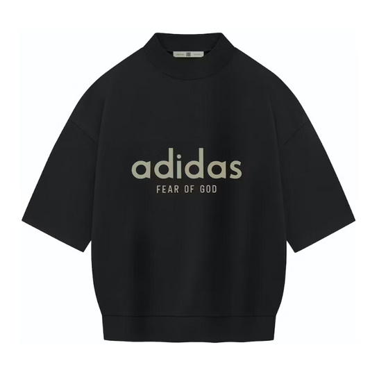 Fear of God Athletics Heavy Jersey 3/4 Mock Tee Black