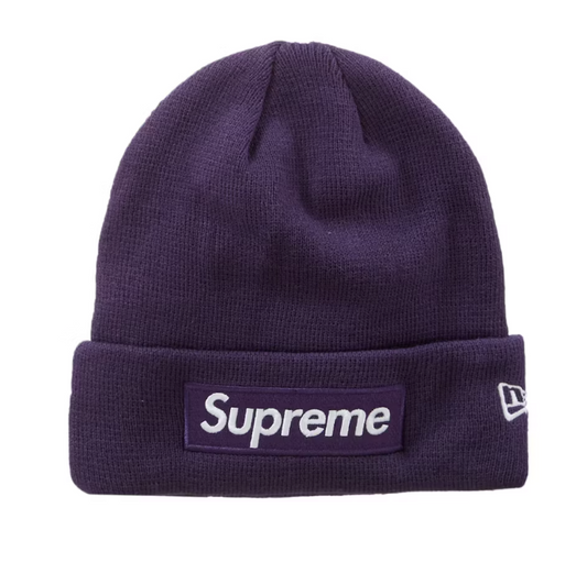 Supreme New Era Box Logo Beanie (FW23) Dark Purple