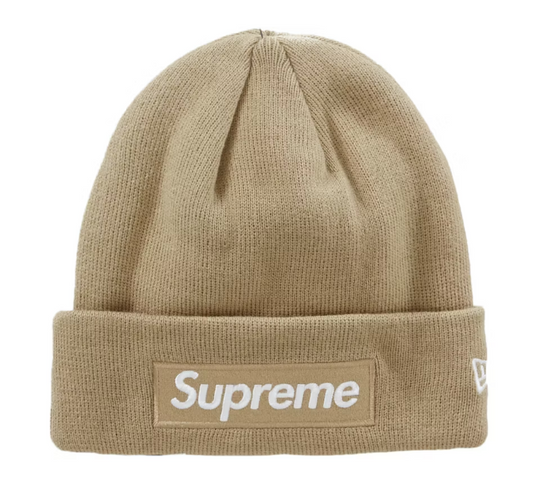 Supreme New Era Box Logo Beanie (FW23) Dark Sand