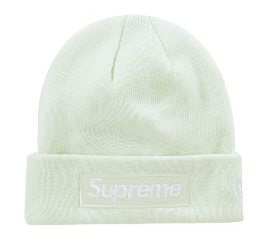 Supreme New Era Box Logo Beanie (FW23) Light Green