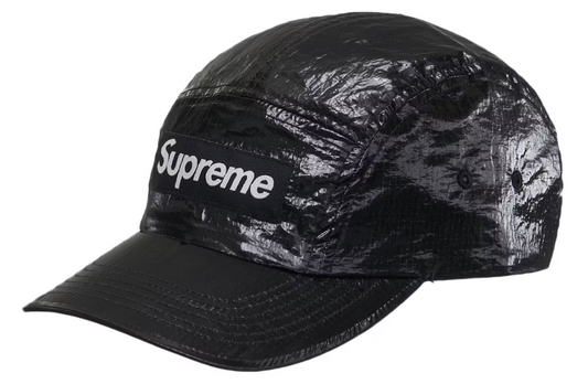 Supreme Gloss Ripstop Camp Cap Black