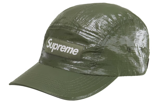 Supreme Gloss Ripstop Camp Cap Olive