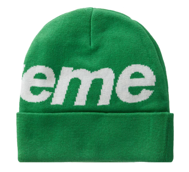 Supreme Big Logo Beanie Beanie Green