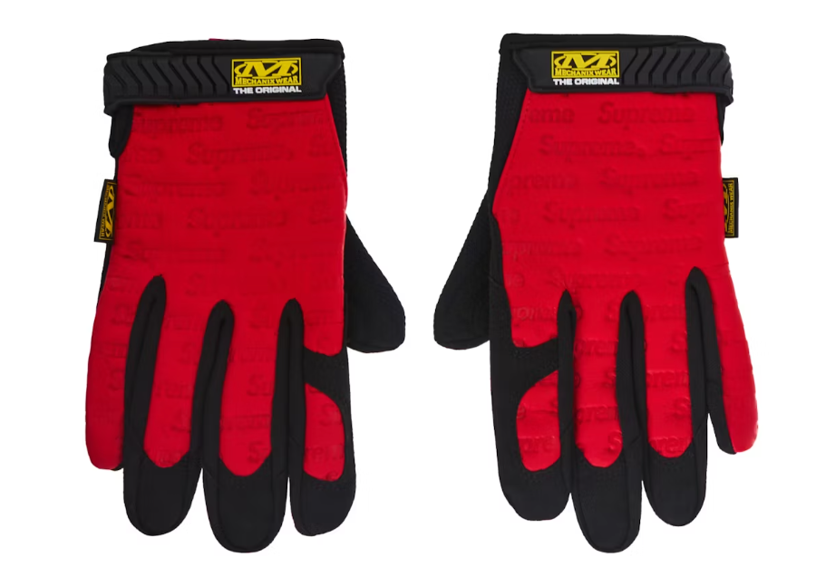 Supreme Mechanix Leather Work Gloves Red