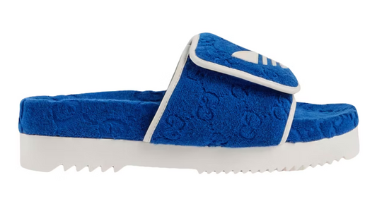 Adidas x Gucci GG Platform Sandal Blue