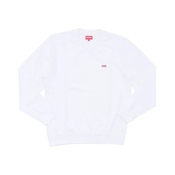 Supreme Small Box Pique Crewneck White