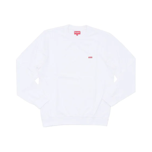 Supreme Small Box Pique Crewneck White