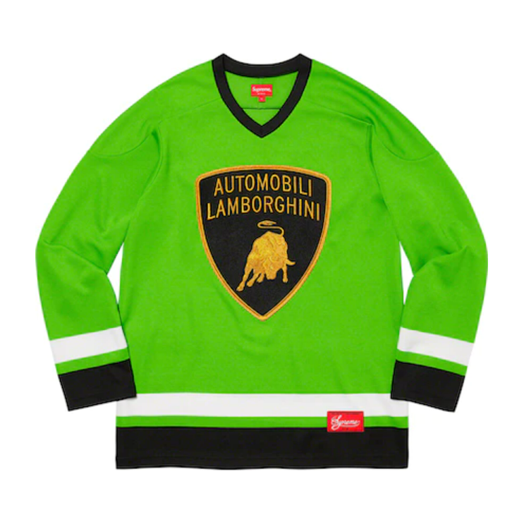 Supreme Automobili Lamborghini Hockey Jersey Lime