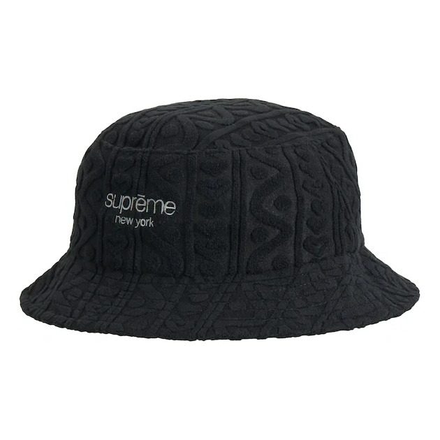 Supreme Terry Pattern Crusher Black