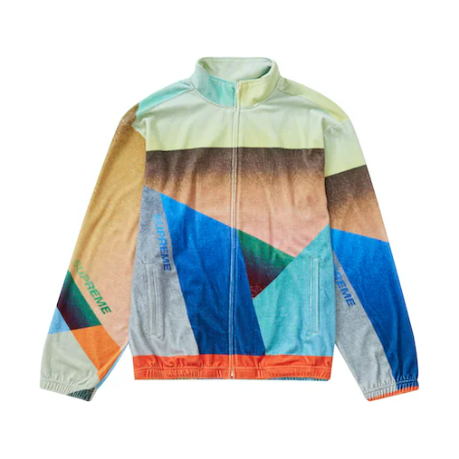 Supreme Geo Velour Track Jacket Multicolor