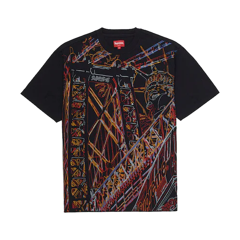 Supreme Bridge Embroidered S/S Tee Black