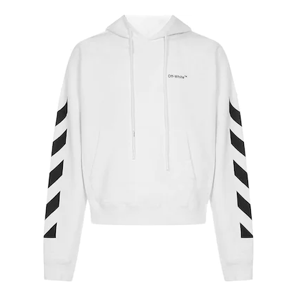 Off-white Diagonal Helvetica Oversized Hoodie White/Black