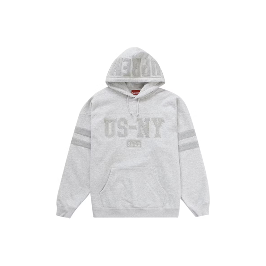 Supreme US-NY Hooded Sweatshirt Ash Grey