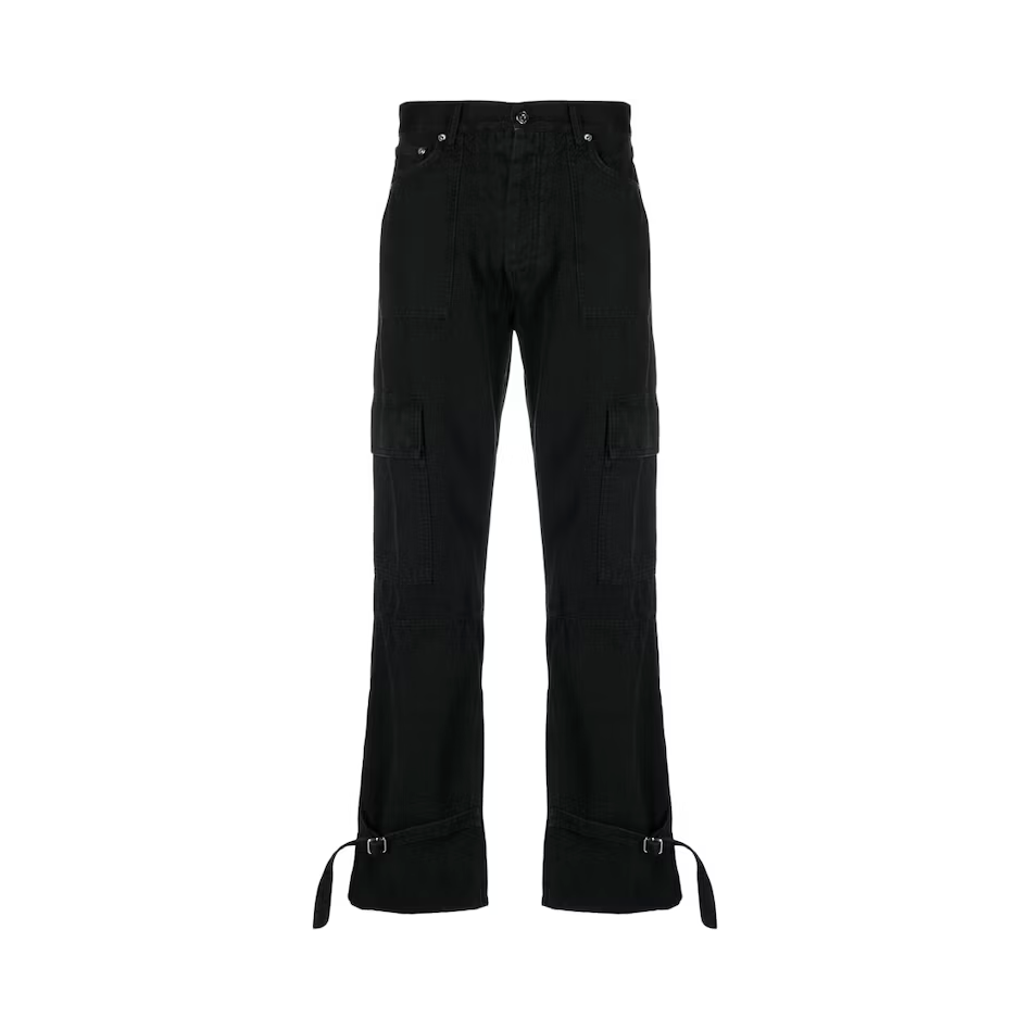 Off-white Wave Off Canvas Cargo Pants Black