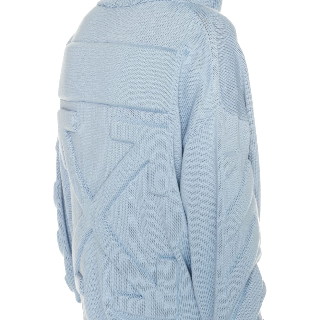 Off-White 3D Diag Knit Hoodie Ice Ice