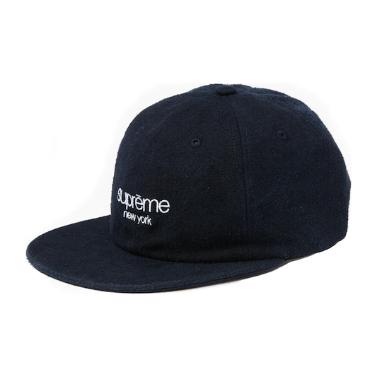 Supreme Napped Canvas Classic Logo 6-Panel Navy