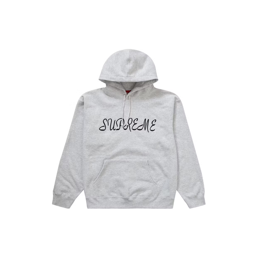 Supreme Script Hooded Sweatshirt Ash Grey