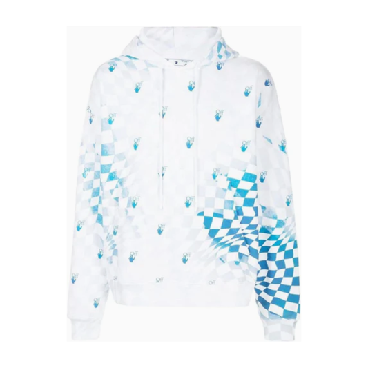 Off-White Monogram Skate Hoodie White Blue