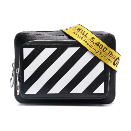 Off-White Binder Diag Saff FannyPack Black White