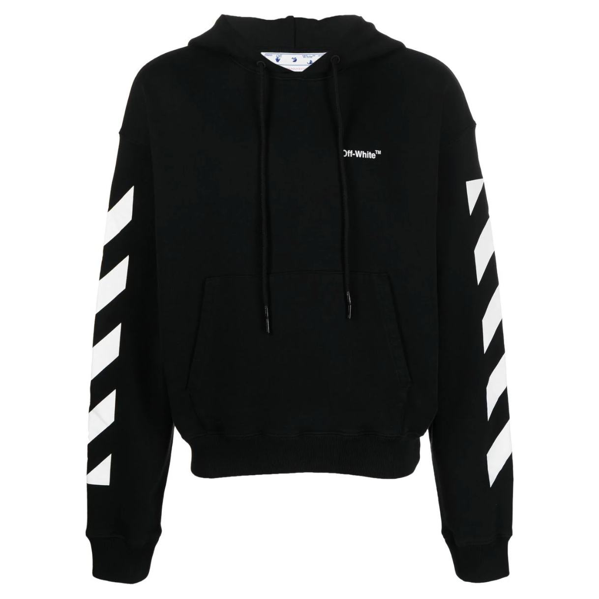 Off-White Diag Helvetica Over Hoodie Black White