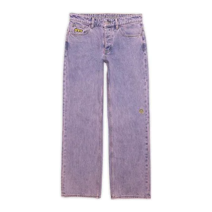drew house wide leg jean tinted lavender
