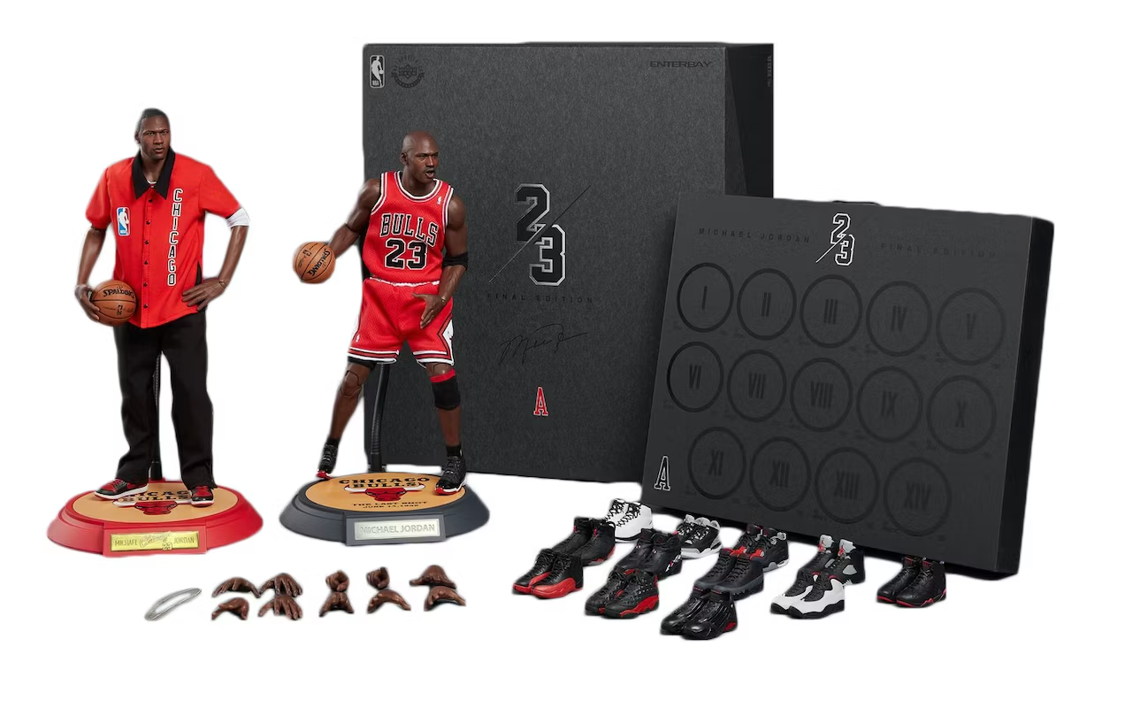 Enterbay NBA Final Edition Michael Jordan Chicago Bulls Away 1/6 Action Figure Set - 12inch