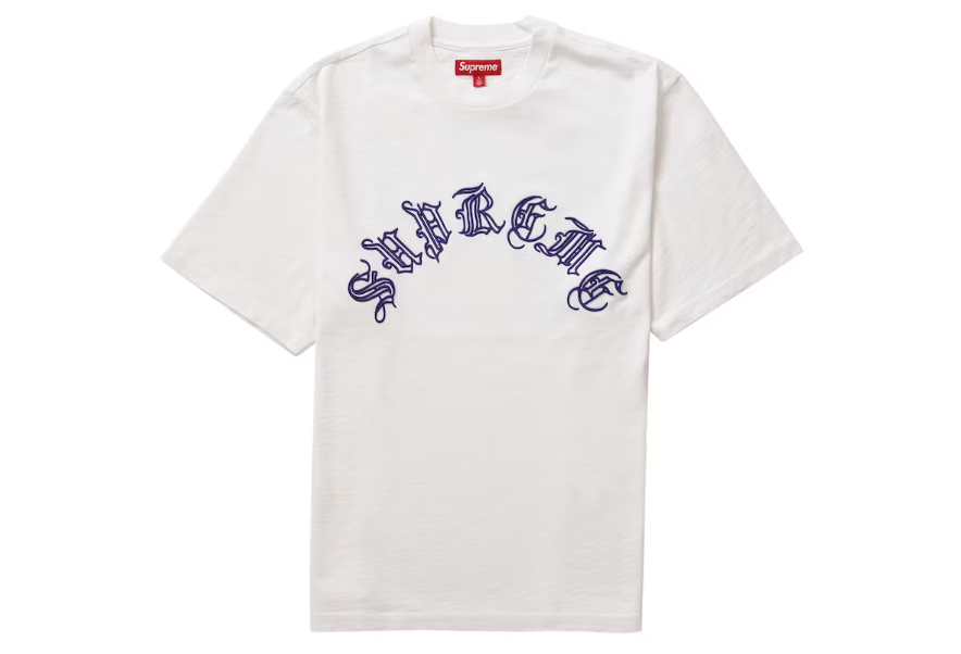 Supreme Old English S/S Top White