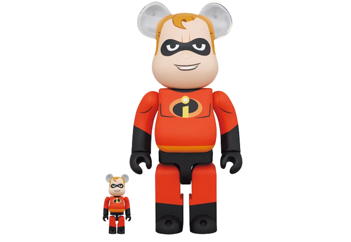 Bearbrick Disney Pixar Mr. Incredible 100% & 400% Set