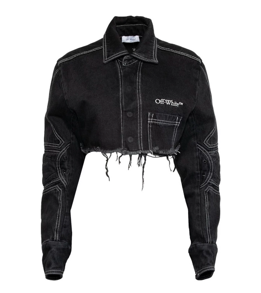 Off-White Motorcycle Crop Shirt Black