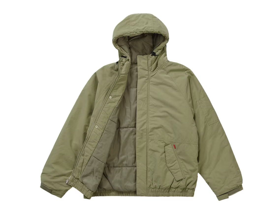 Supreme Needlepoint Hooded Jacket Olive